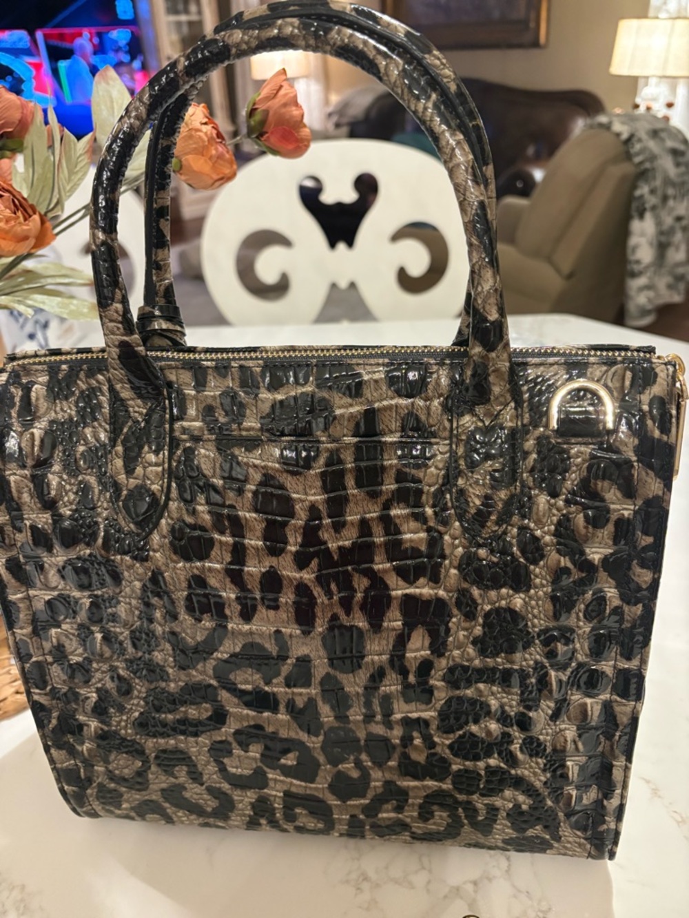 Brahmin Snow Leopard Caroline (like brand new) HTF - Picture 2 of 12